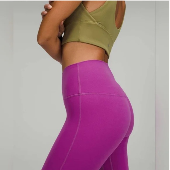 Lululemon Align High-Rise Crop 23” *Double Lined – Vivid Plum Size 4 – Rare - Picture 3 of 10